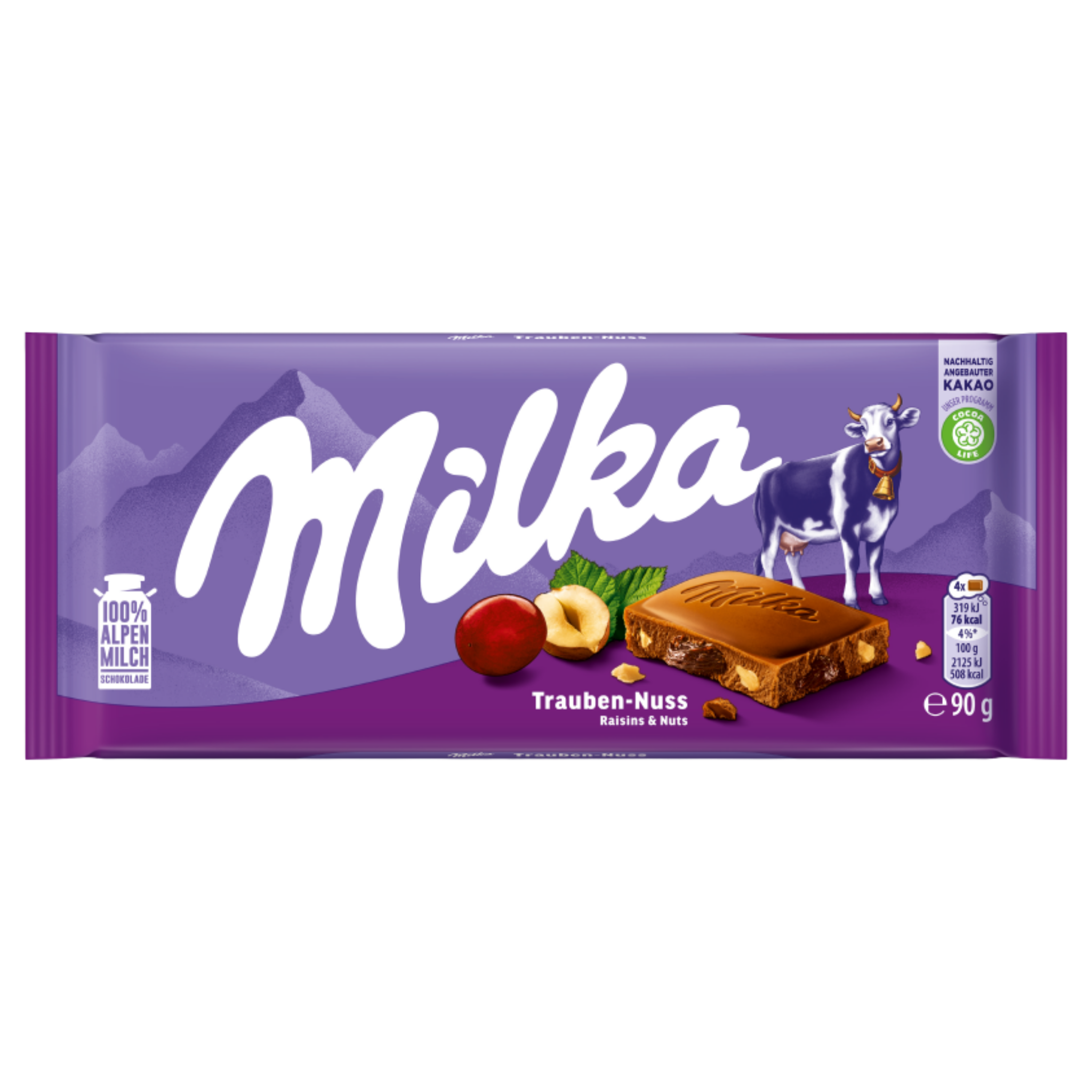 Milka Chocolate Raisins & Nuts 100g