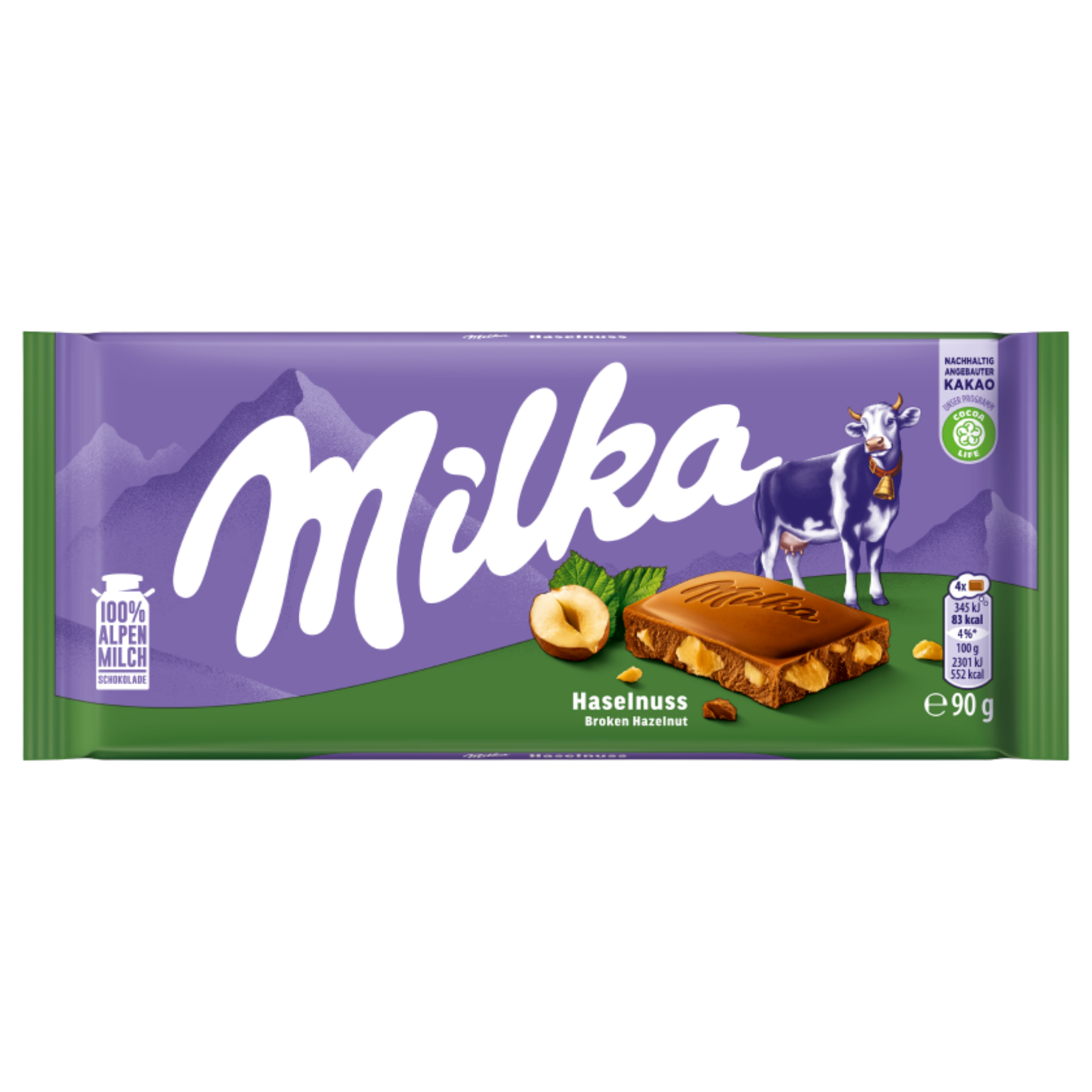 Milka Chocolate Hazelnut 90g