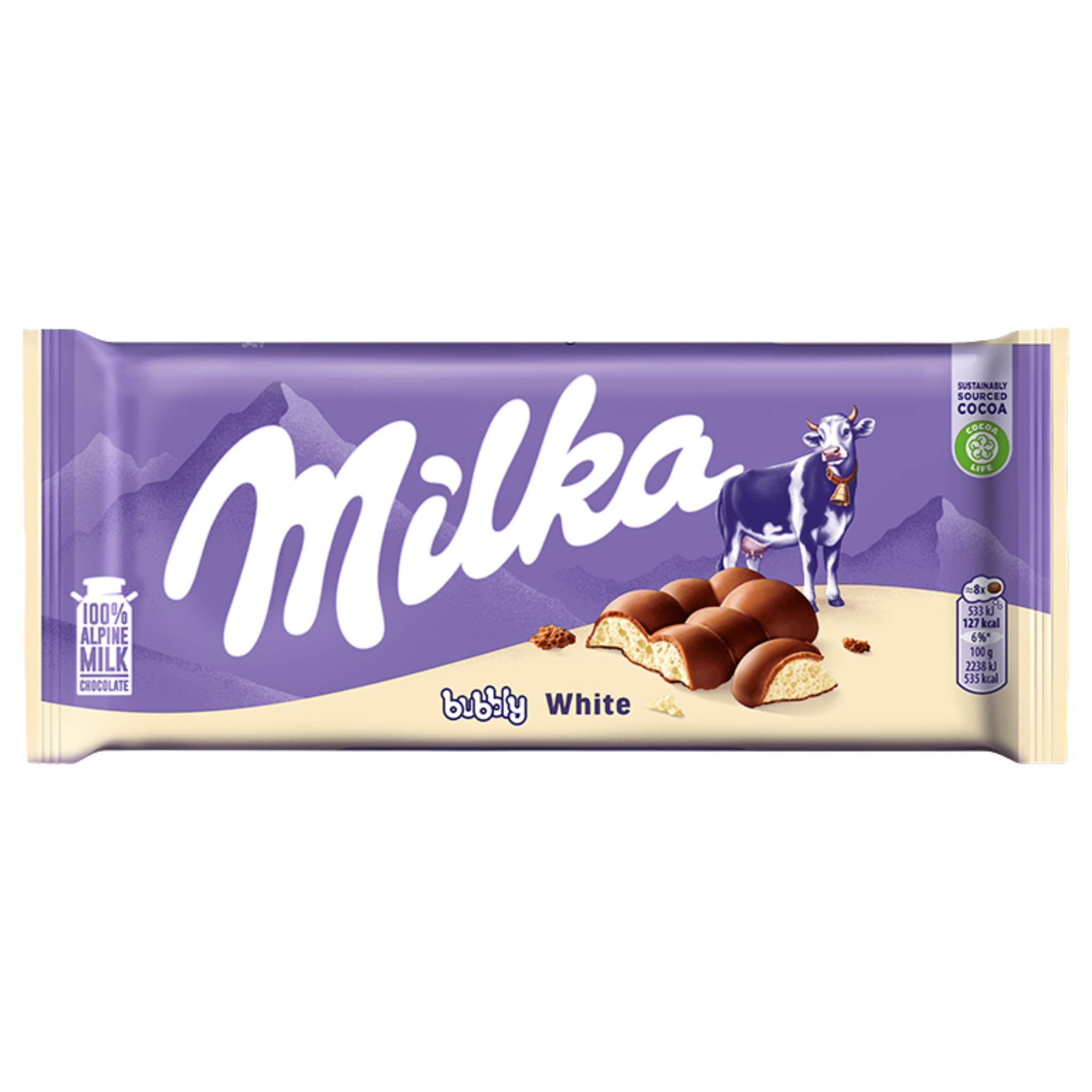 Milka Chocolate Bubbly White 95 g